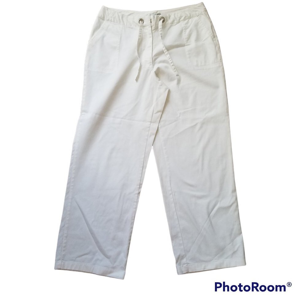 HANNAH Stretch‎ High Rise Wide Leg Pant Cotton Spandex Blend Size 12